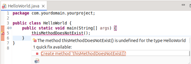 Compilation error due to calling a non-existing method