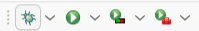 The debug button next to run buttons